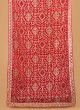 Velvet Thread Embroidered Dupatta In Red